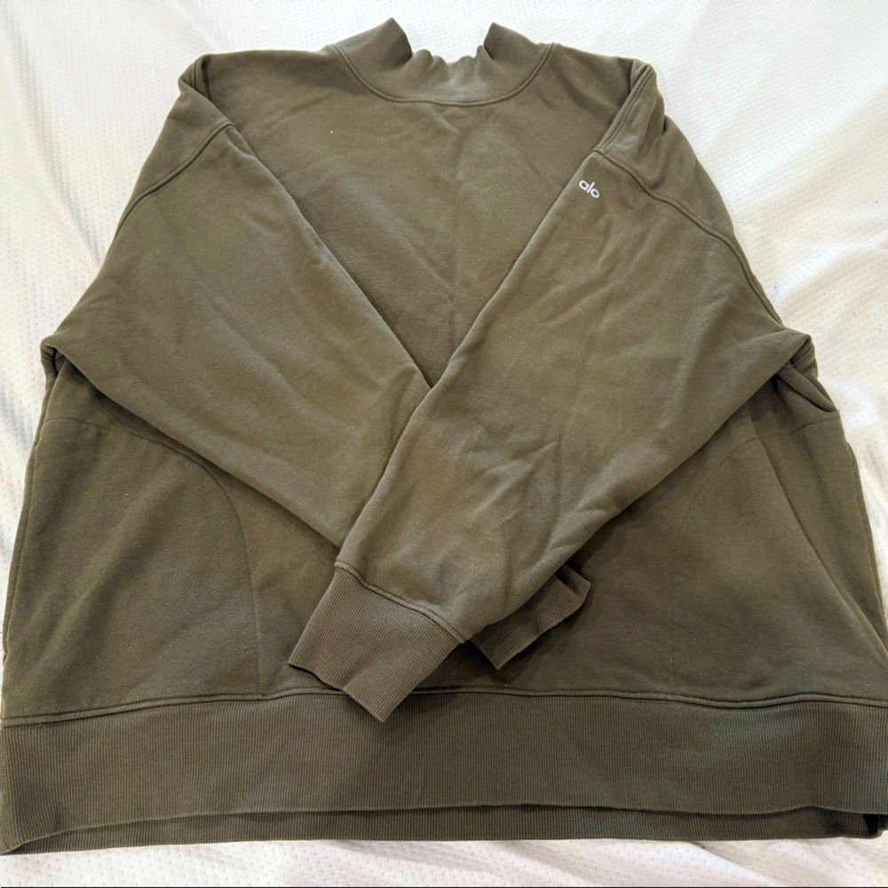 Alo mock neck sweatshirt - dark olive